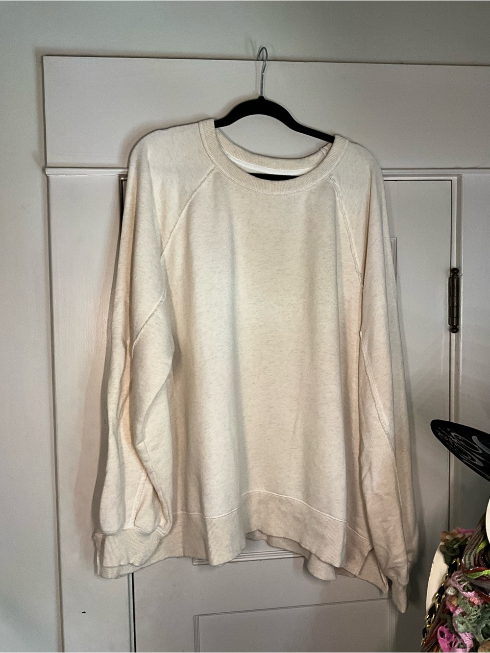 Aerie Go To Cream Crewneck Sweatshirt